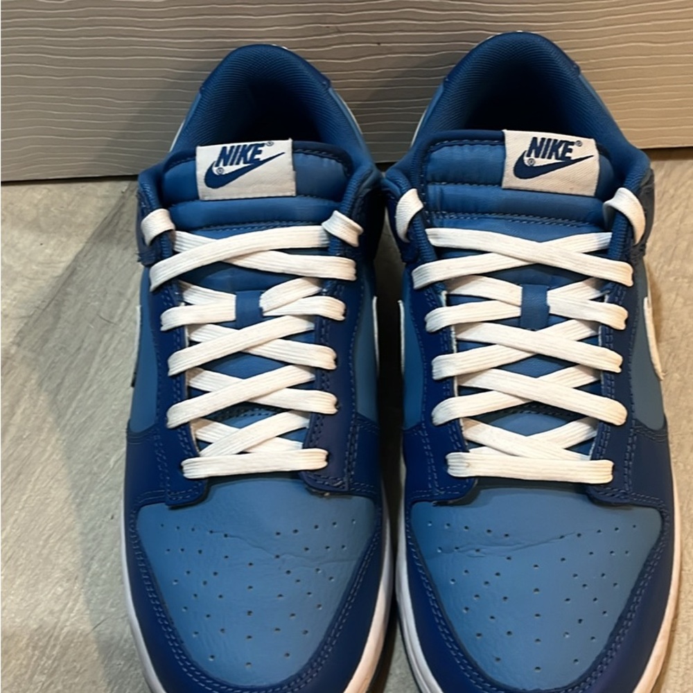 Nike Dunk low Men's Royal Blue and White Sneakers